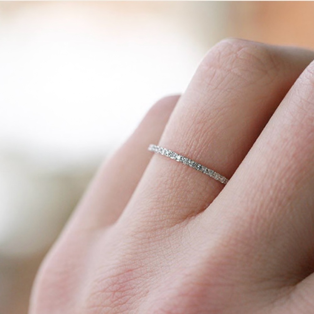 Dazzling Diamond Infinity Band Ring